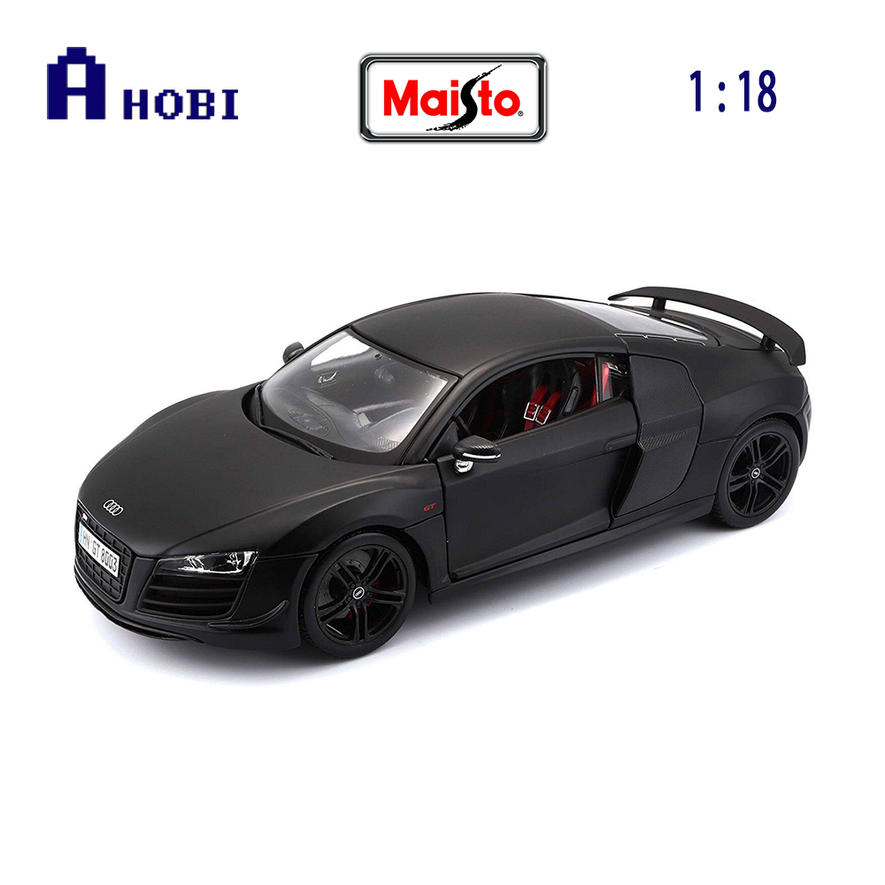 Maisto 1 18 Scale Audi R 8 GT Mat Black Model Car