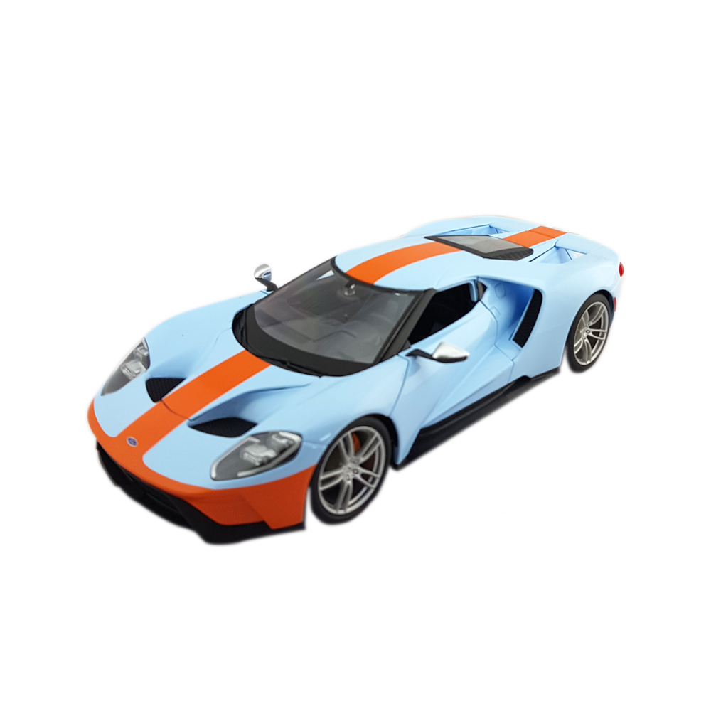 Maisto 1:18 Scale 2017 Ford GT Sky Blue & Orange Diecast Model Car