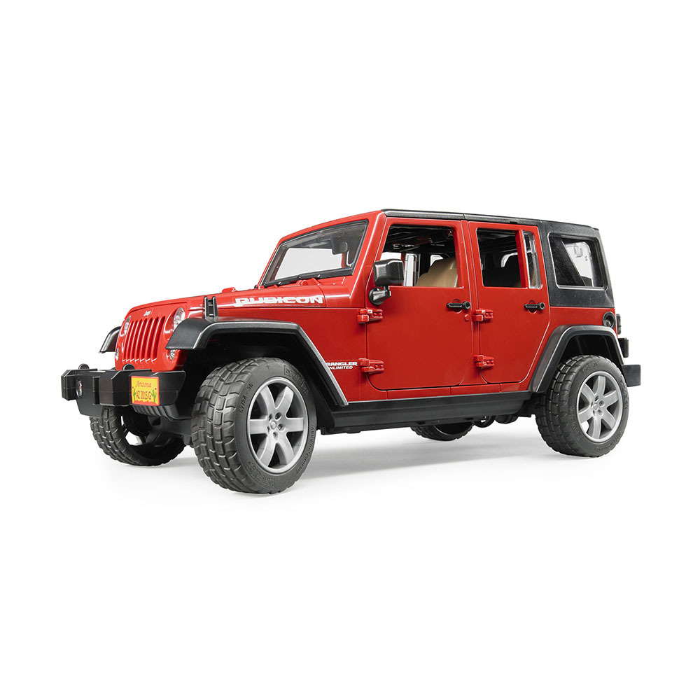 Bruder Licensed 1:16 Scale Jeep Wrangler Unlimited Rubicon Realistic Kids  Model Toy Car