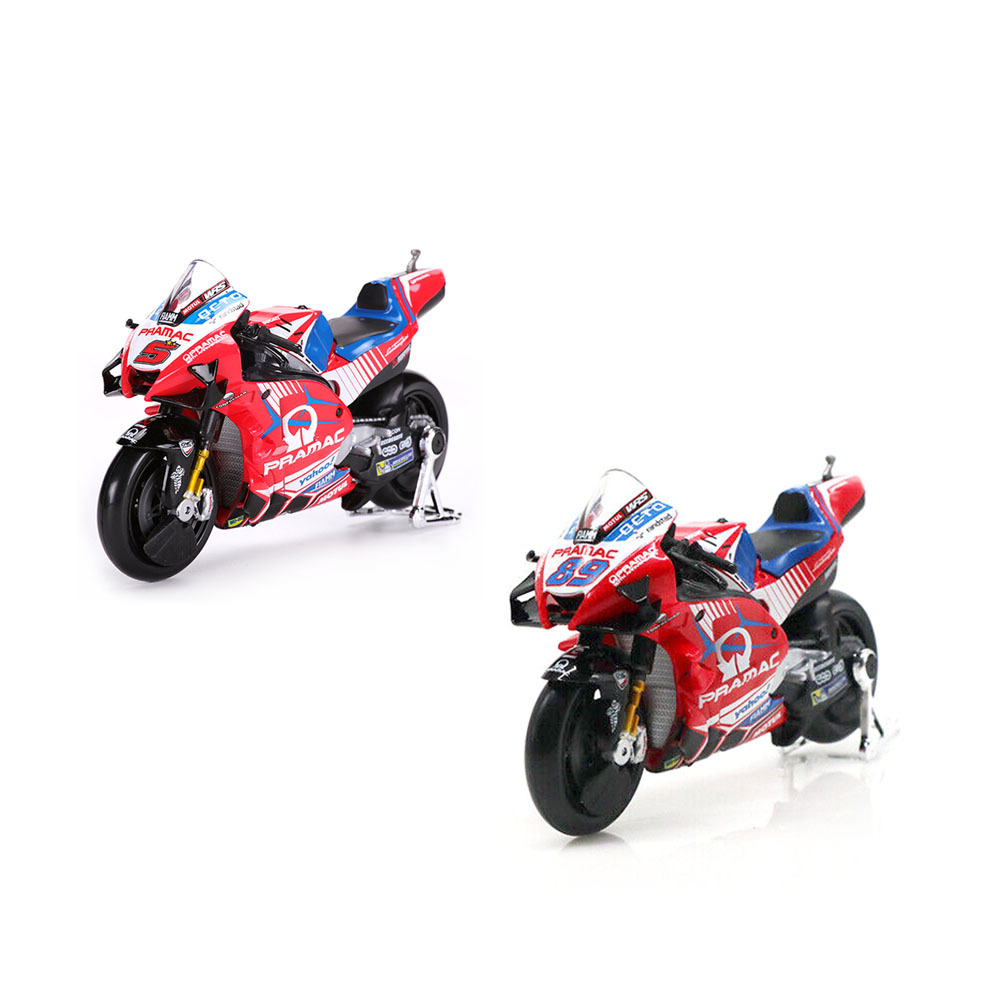 Maisto 1/18 Moto GP 2022 – Ducati Pramac Racing Martin/Zarco – Modèle Moulé Sous Pression – Réplique Précise